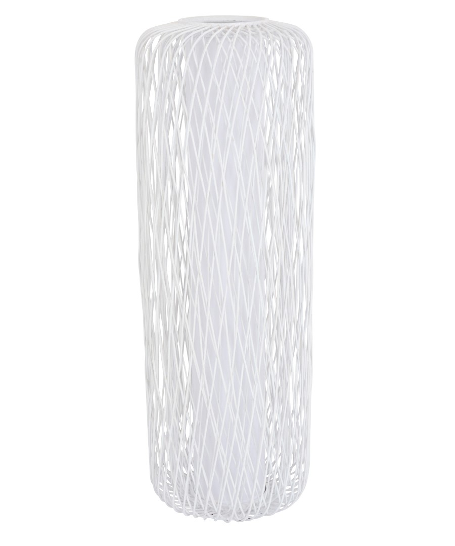 Florida Wicker Floor Lamp In White intended for dimensions 900 X 1080