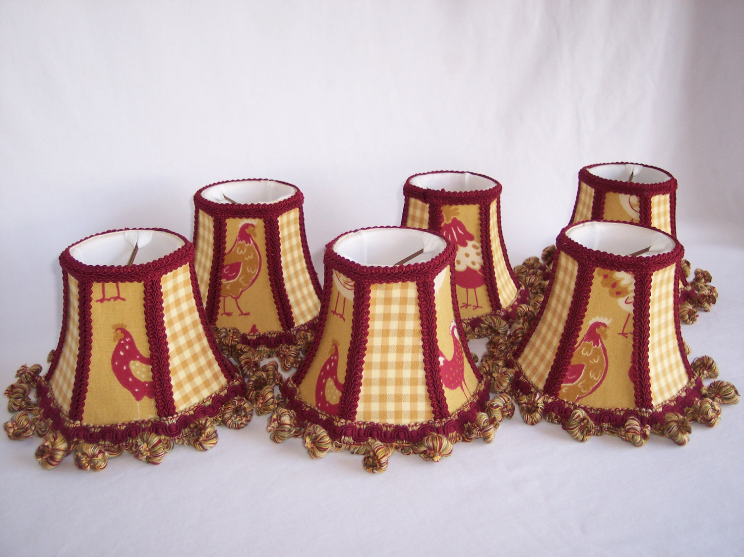 French Country Roosters Chandelier Shades Set Dressmyshade Dma pertaining to sizing 1500 X 1123