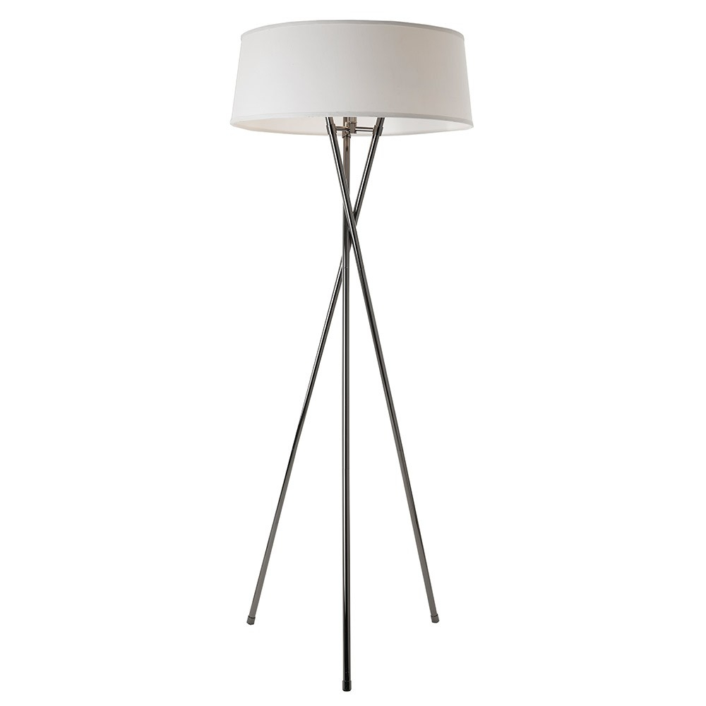 Furniture Astley Tabor Tripod Floor Lamp Black Nickel Design regarding proportions 1000 X 1000