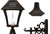 Gama Sonic Baytown Solar Black Outdoor Postwall Light With Bright in dimensions 1000 X 1000