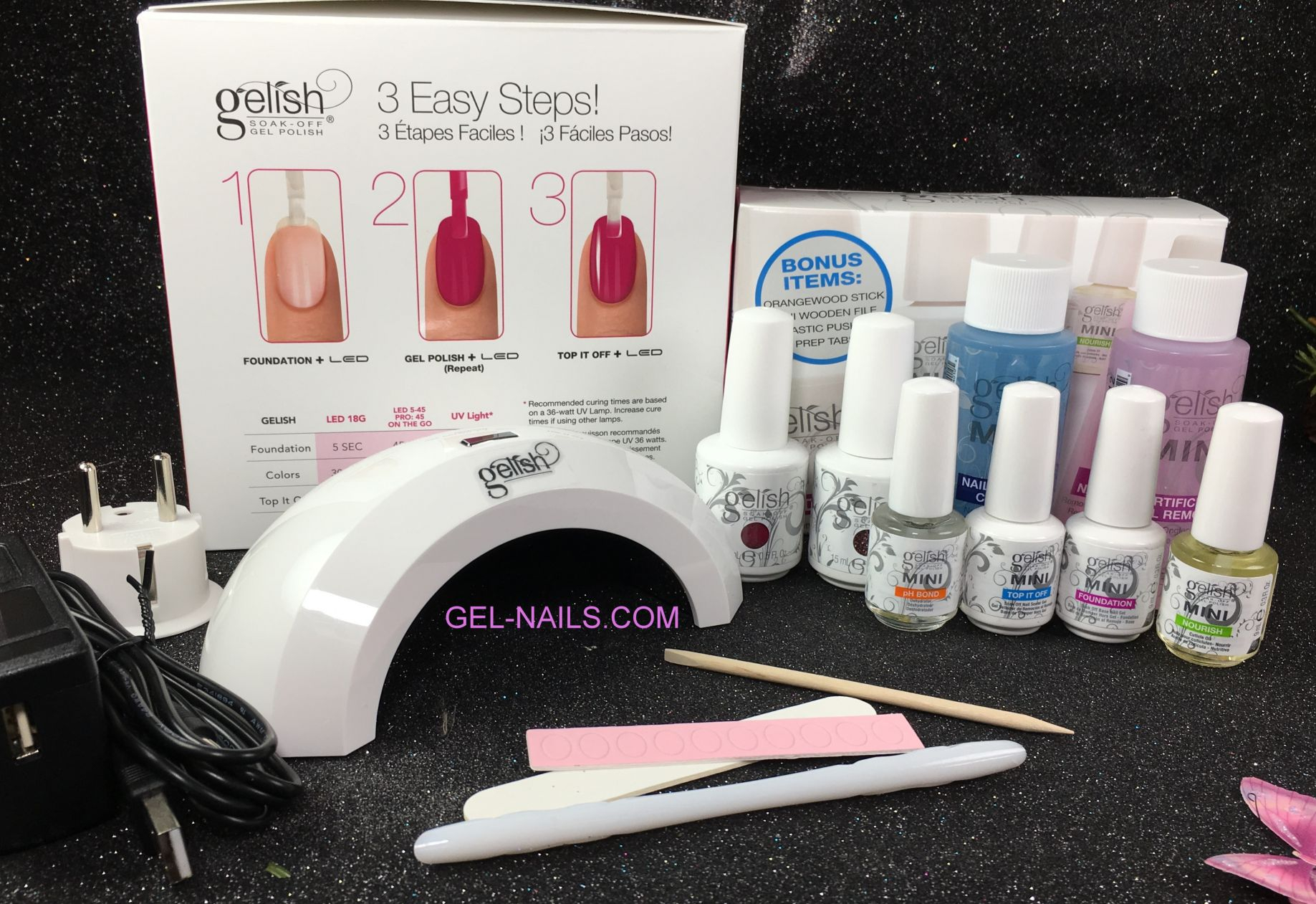 Gelish Harmony Complete Starter Basic Kit With Led Light I Gel Nails inside size 1837 X 1261