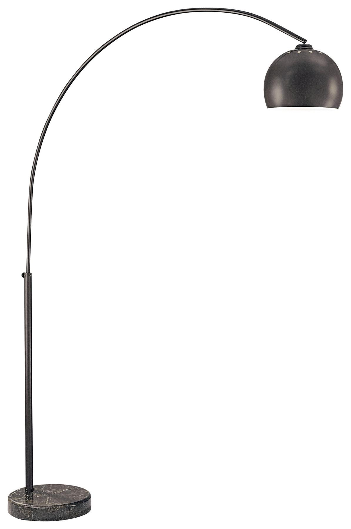 George Kovacs P053 615b Arc Floor Lamp In Dorian Bronze With Black throughout measurements 1194 X 1800