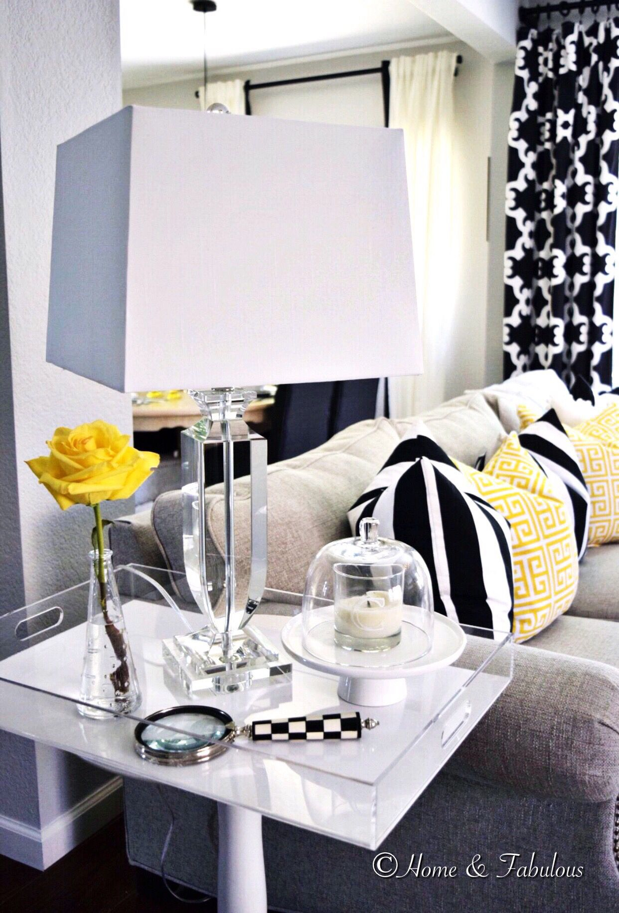 Give Your Side Table A Modern Twist Adding An Acrylic Tray On Top for proportions 1242 X 1831