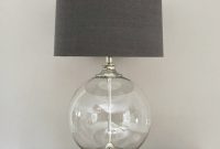 Glass Ball Table Lamp And Grey Shade Primrose Plum in measurements 900 X 900