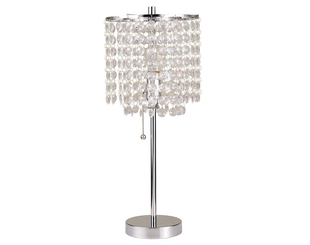 Glass Crystals And Chrome Base Crystal Chandelier Table Lamp for dimensions 1000 X 793