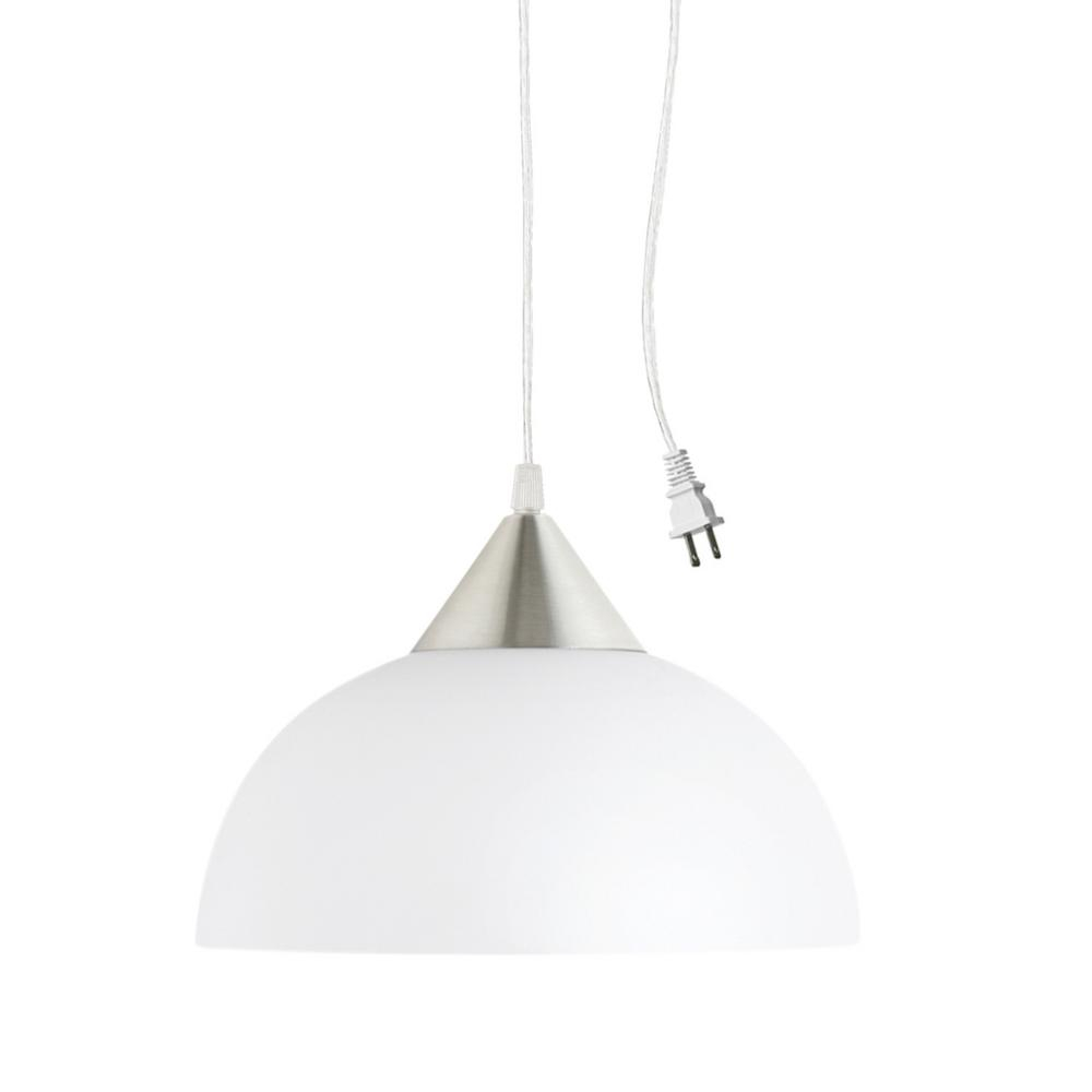 Globe Electric Amris 1 Light 11 In Plug In White Hanging Pendant with proportions 1000 X 1000