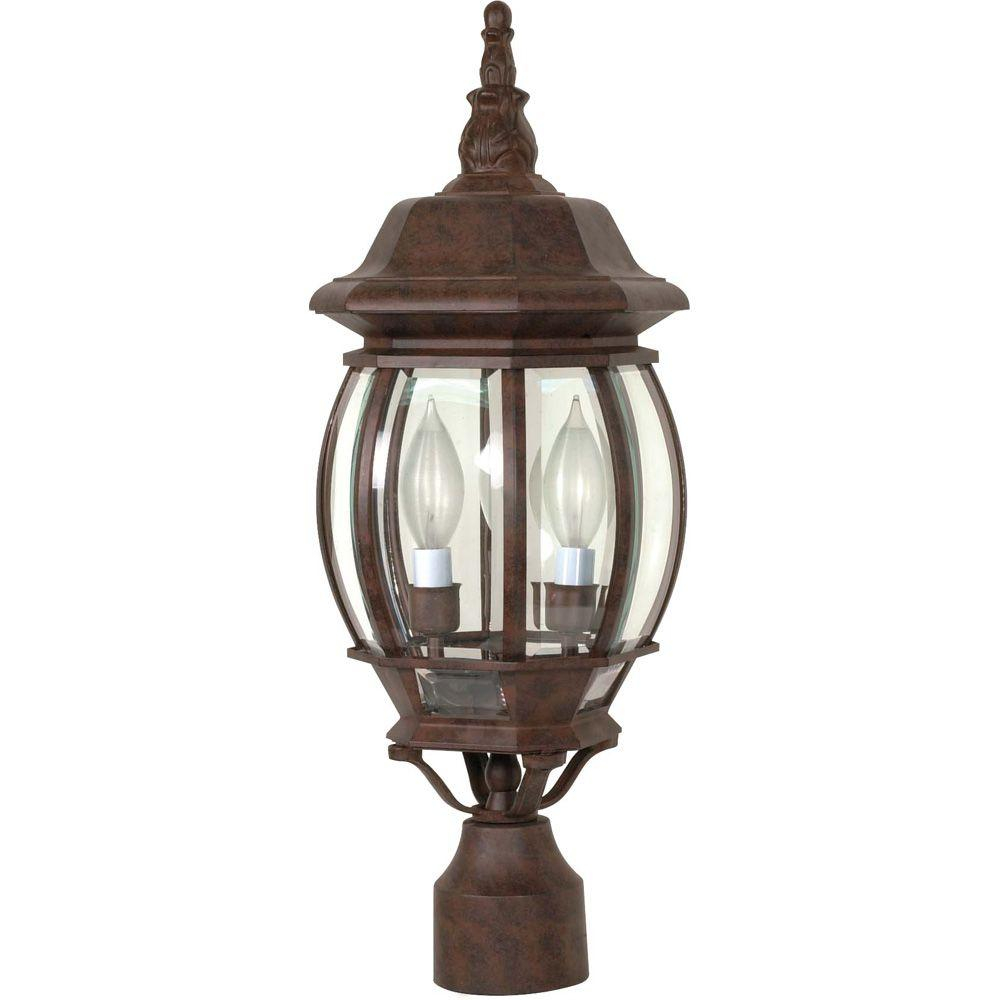 Glomar Concord 3 Light Old Bronze Outdoor Lamp Post Head Hd 898 within measurements 1000 X 1000