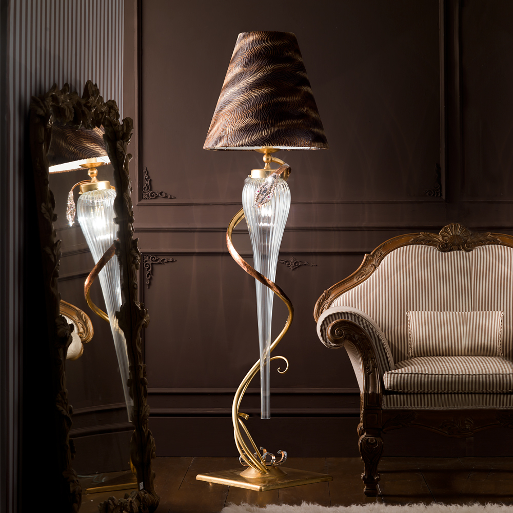 Gold Swarovski Crystal Snake Design Floor Lamp Juliettes Interiors throughout dimensions 1000 X 1000