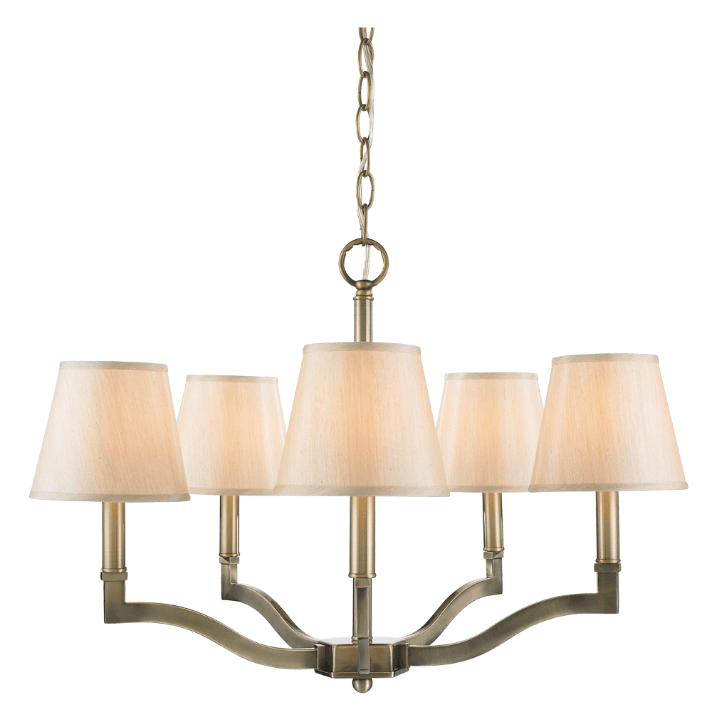 Golden Lightings Waverly 5 Light Chandelier 3500 5 Ab Pmt intended for dimensions 1000 X 1000