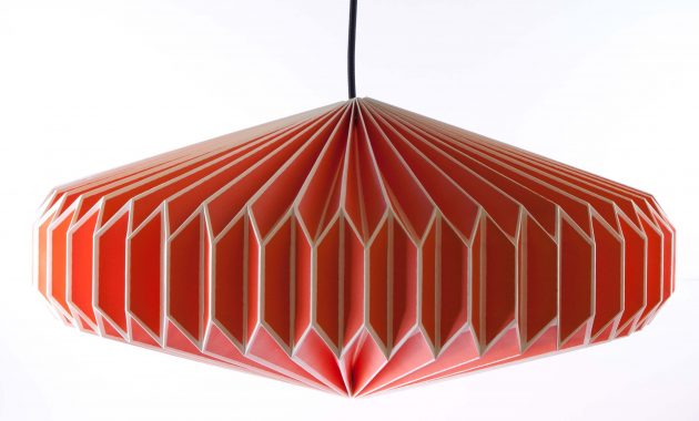 Gorgeous Retro Style Orange Origami Lampshade From Dowsing in size 2827 X 3187