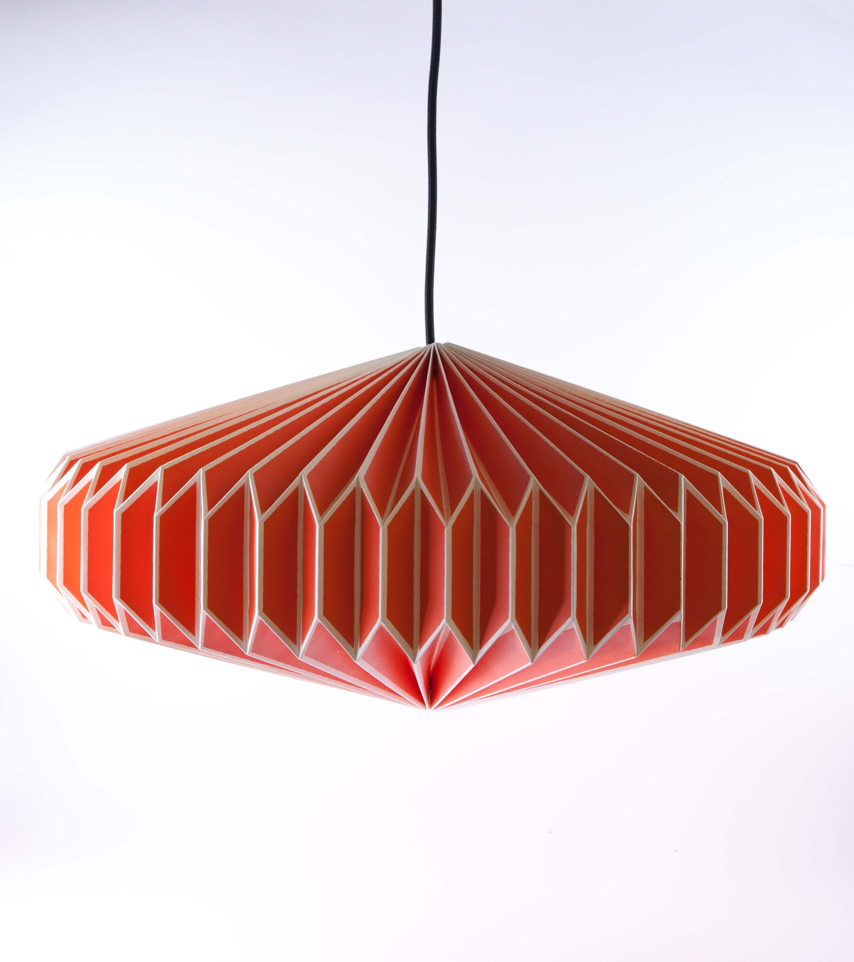 Gorgeous Retro Style Orange Origami Lampshade From Dowsing in size 2827 X 3187