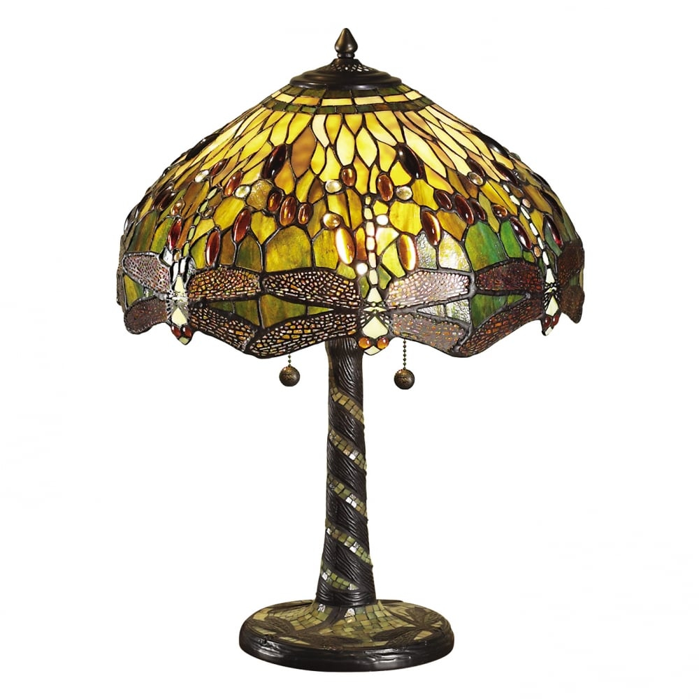 Green Dragonfly Traditional Design Large Tiffany Table Lamp for sizing 1000 X 1000