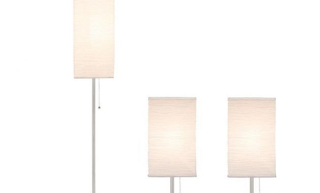 Hampton Bay 60 In Floor And 19 In Table Lamps With Paper Shade throughout dimensions 1000 X 1000