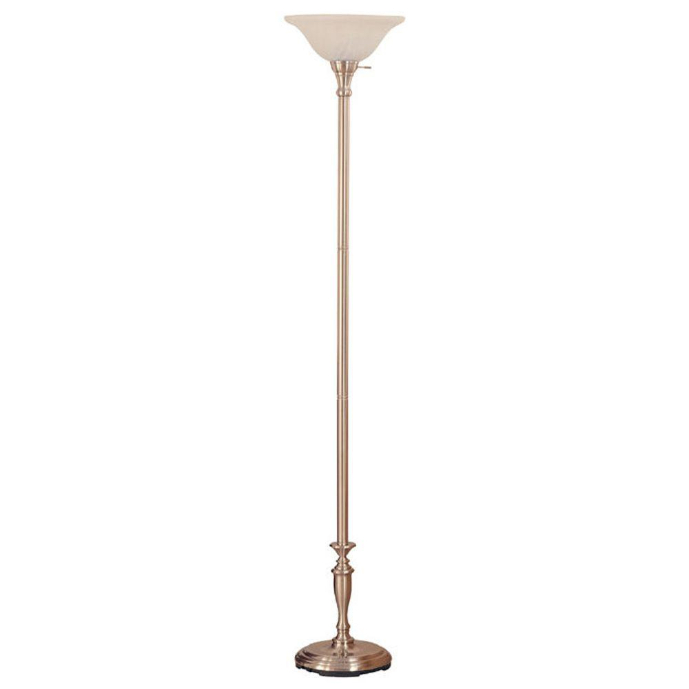 Hampton Bay 72 In Brushed Nickel Torchiere Floor Lamp F2494bs 1 within measurements 1000 X 1000