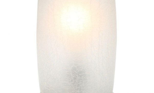 Hampton Bay 85 In Brushed Nickel Accent Lamp With Frosted Crackled inside sizing 1000 X 1000