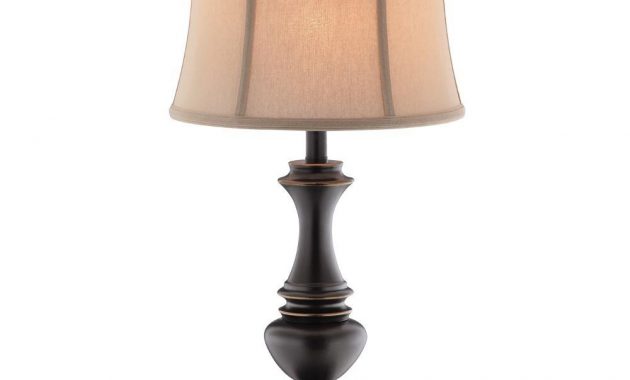 Hampton Bay Candler 2575 In Oil Rubbed Bronze Table Lamp With Bell regarding proportions 1000 X 1000