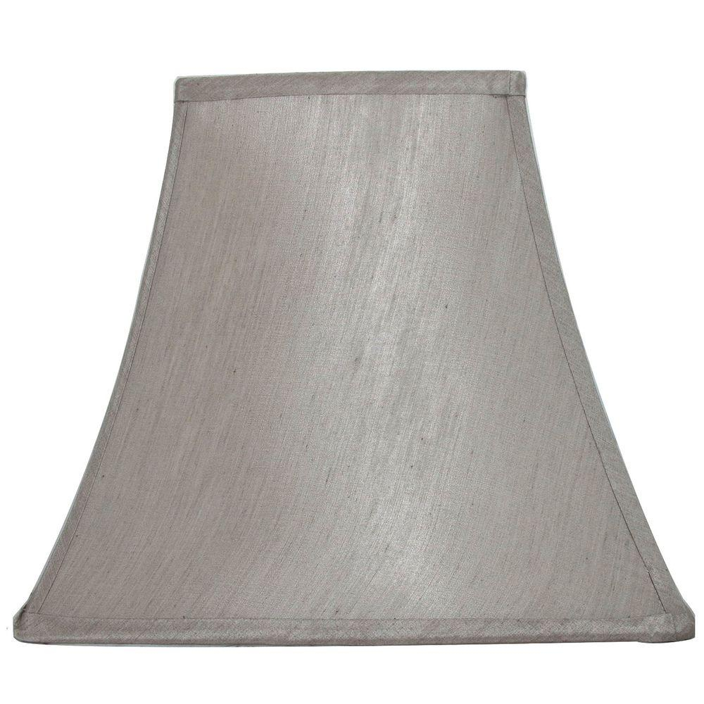 Hampton Bay Mix And Match Bavarian Grey Square Bell Table Lamp Shade in size 1000 X 1000