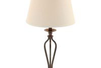 Hampton Bay Rhodes 28 In Bronze Table Lamp With Natural Linen Shade with regard to size 1000 X 1000