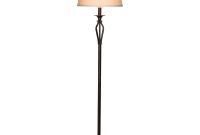 Hampton Bay Rhodes 5850 In Bronze Floor Lamp With Natural Linen regarding dimensions 1000 X 1000