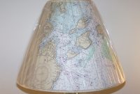 Hand Crafted Custom Made Nautical Chart Lampshade Barbara Gails in measurements 1600 X 1200