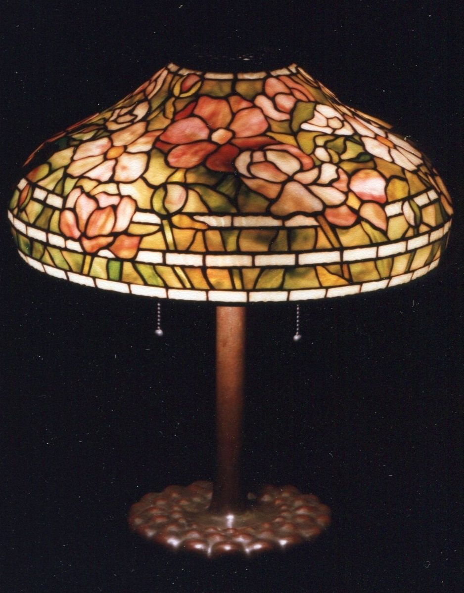 Hand Crafted Tiffany Reproduction Lamp Spring Peony Applebeck with measurements 938 X 1200