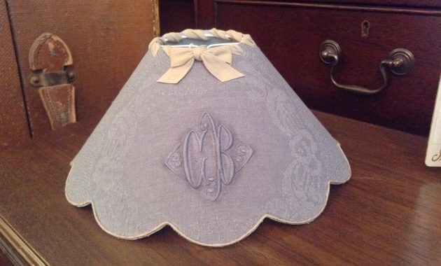 Handmade French Monogrammed Lamp Shade Omero Home in size 2592 X 1936