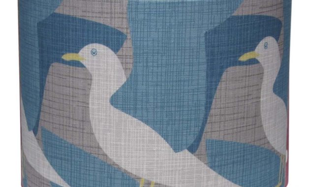 Handmade Seagull Lampshade In Blue with regard to size 1181 X 1181