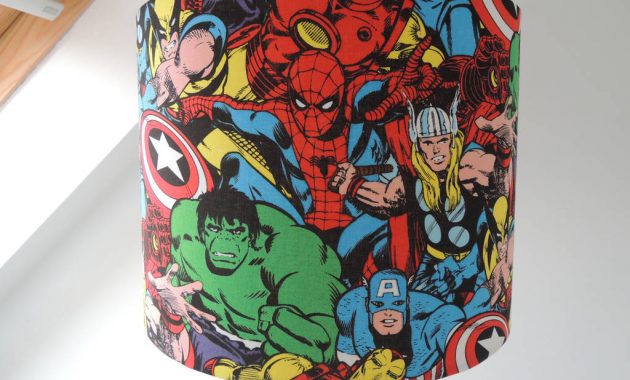 Handmade Superhero Lampshade The Shab Shade inside size 1024 X 851