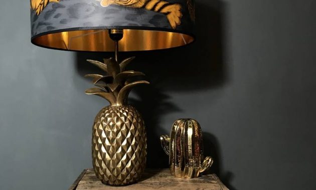 Handmade Tiger Lampshade With Gold Lining Love Frankie for sizing 768 X 1024