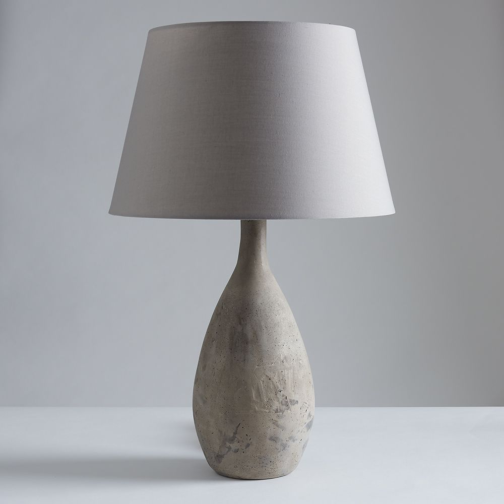 Hayward Concrete Table Lamp And Shade in proportions 1000 X 1000