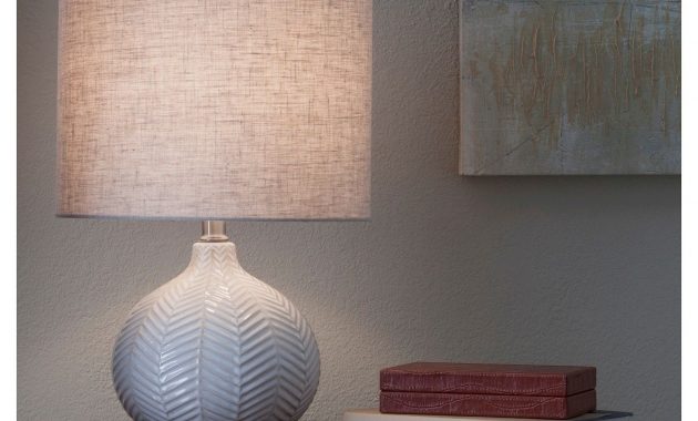 Herringbone Ceramic Table Lamp Cream Includes Cfl Bulb pertaining to sizing 1560 X 1560