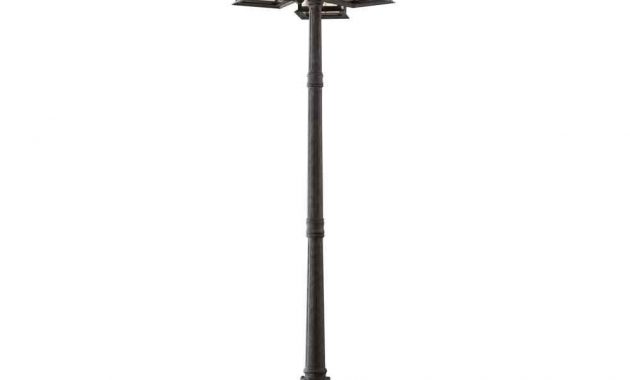 Home Decorators Collection Brimfield 3 Head Aged Iron Outdoor Post inside dimensions 1000 X 1000