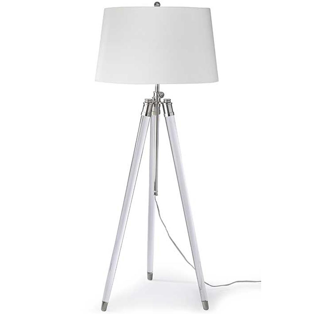 Hubble Modern Classic Acrylic Tripod Brushed Nickel Floor Lamp within dimensions 1000 X 1000