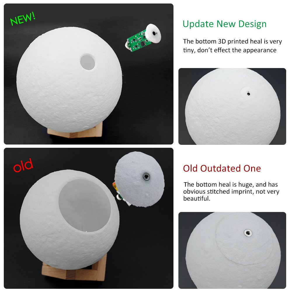 Ibell Zjb00185 Yqd18cm Gm 3d Printing Moon Lamp Ibell Rechargeable intended for size 1000 X 1000