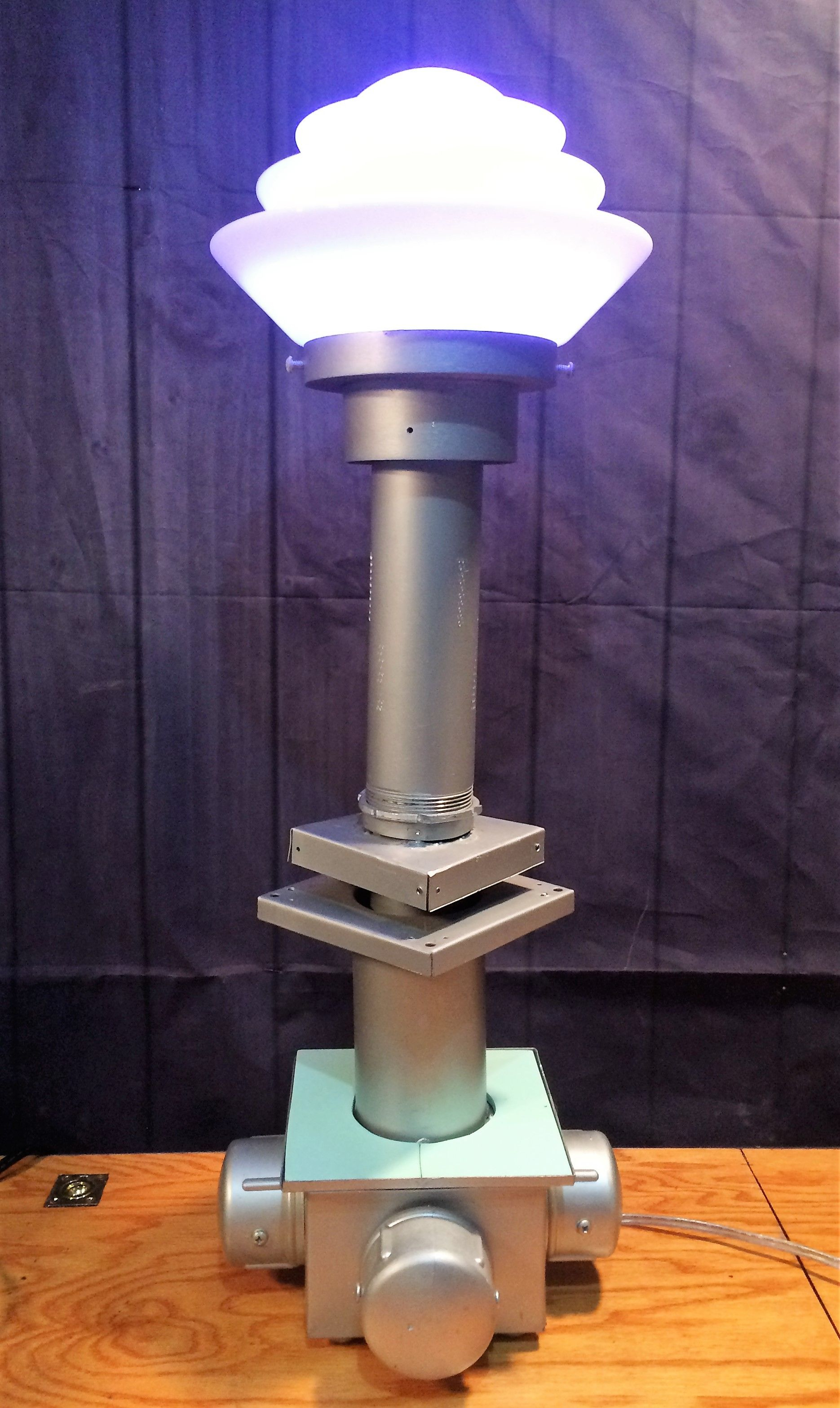 Industrial Deco Lamp Made From Second Hand Exhaust And Heting pertaining to sizing 1870 X 3132