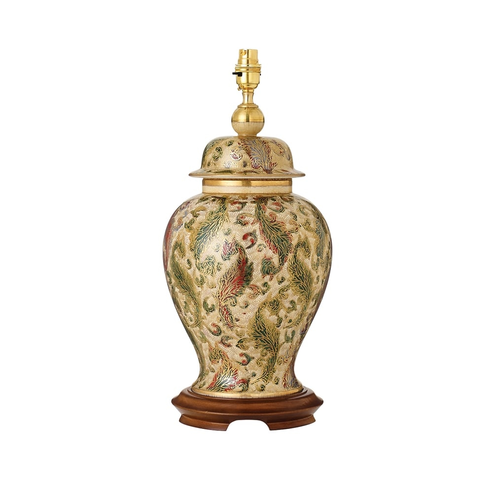 Interiors 1900 Kutani Kashmir Single Light Ceramic Table Lamp Base throughout size 1000 X 1000