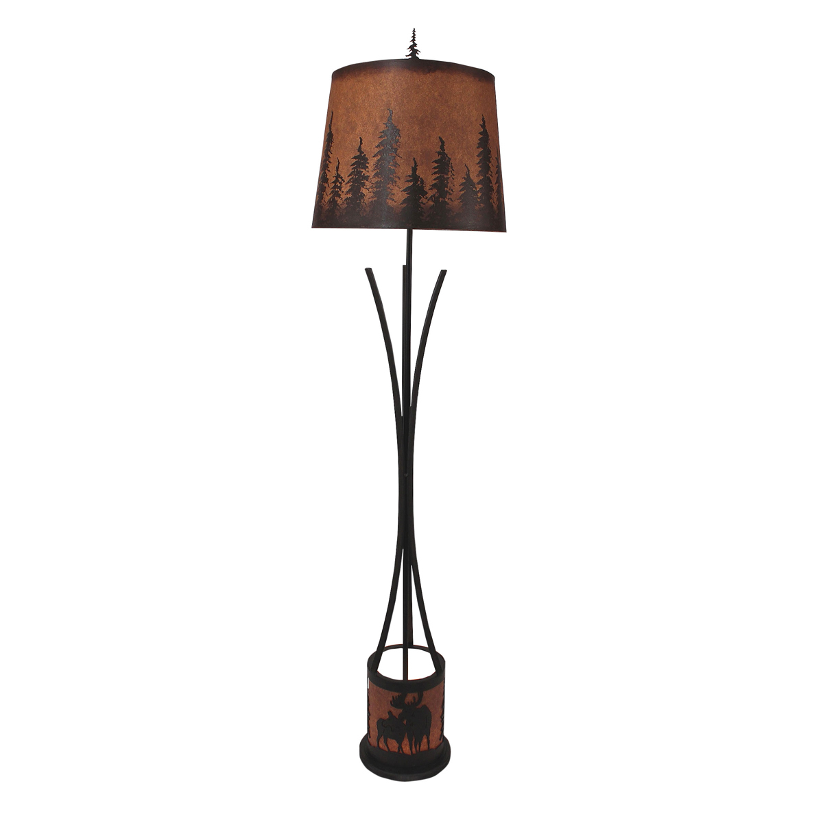 Iron Bar Floor Lamp With Moose Nightlight Scene intended for size 1200 X 1200