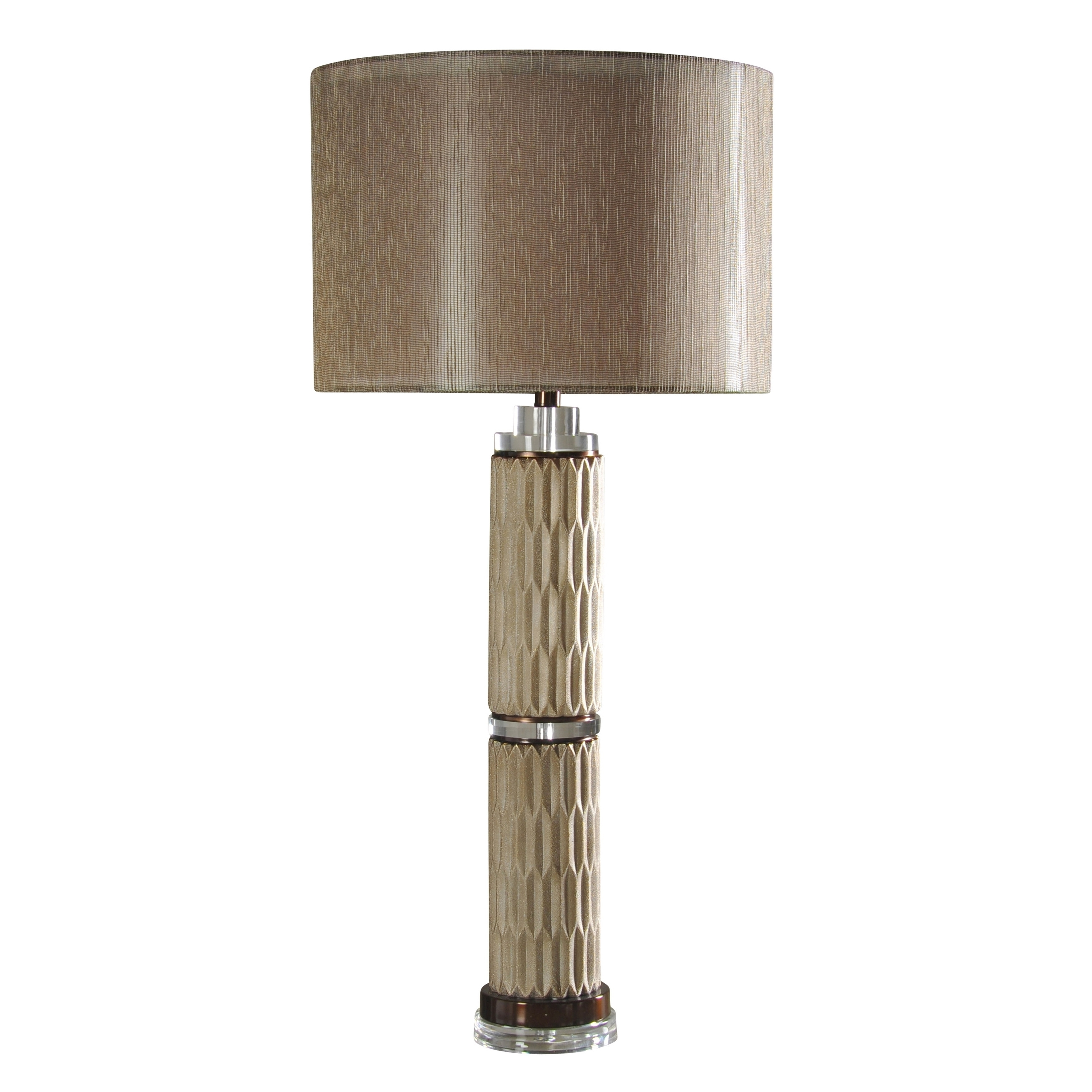 Ithaca Ceramic Clear Acrylic And Gold Table Lamp Brown Hardback within sizing 3500 X 3500