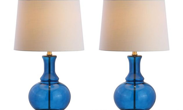 Jonathan Y Lavelle 25 In Cobalt Bluebrass Gold Glass Table Lamp pertaining to dimensions 1000 X 1000