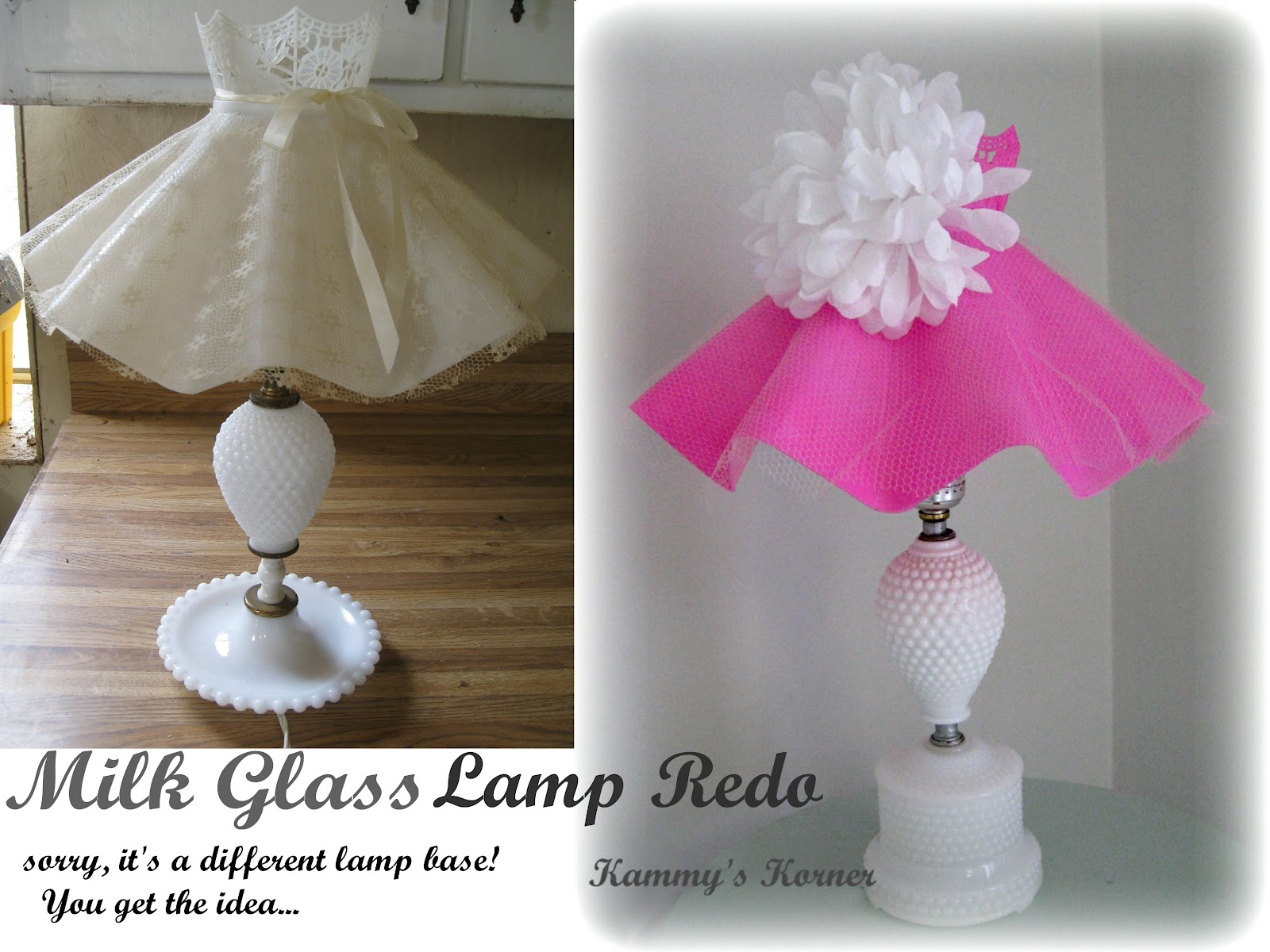 Kammys Korner Darling N Girly Milk Glass Lamp throughout dimensions 1600 X 1200