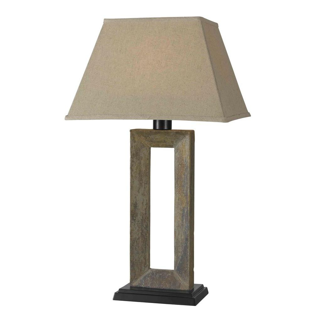 Kenroy Home Egress 32 In Natural Slate Outdoor Table Lamp 30515sl in dimensions 1000 X 1000