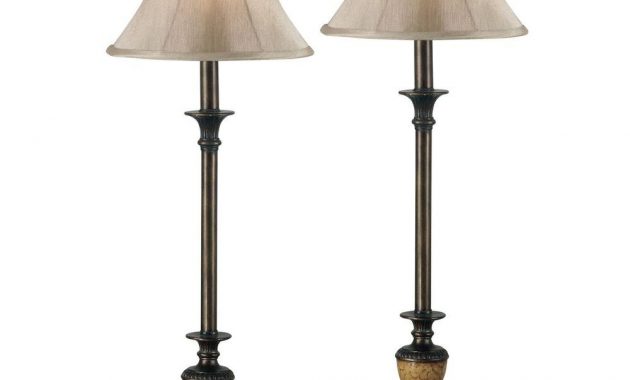 Kenroy Home Emily 30 In Crackled Bronze Buffet Lamp Set 2 Pack with dimensions 1000 X 1000