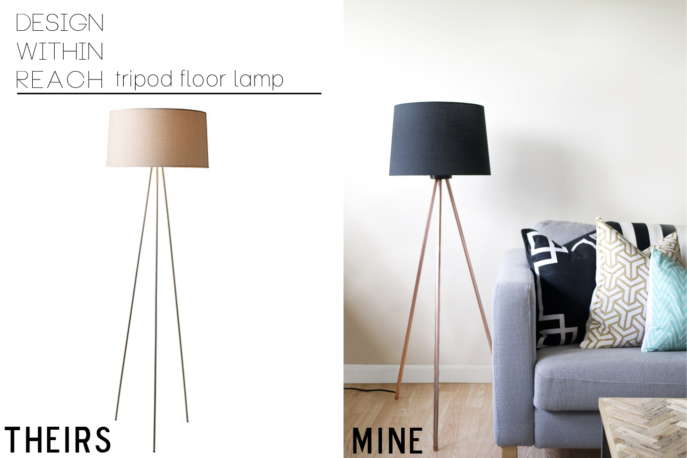 Knocktoberfest Tripod Floor Lamp Dorsey Designs throughout size 1382 X 922