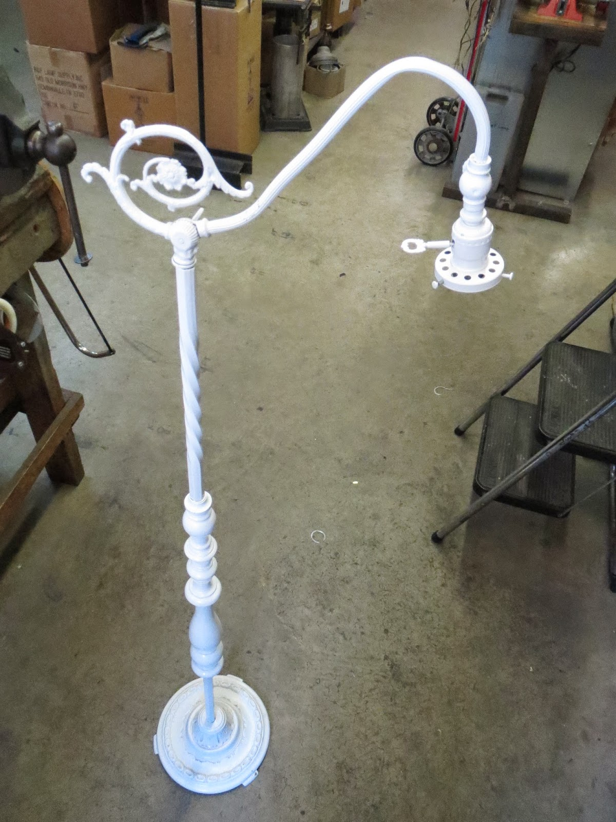 Lamp Parts And Repair Lamp Doctor Painted White Floor Lamp With regarding dimensions 1200 X 1600