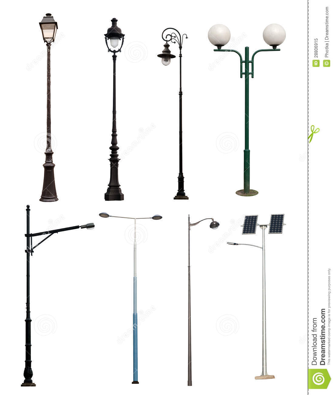 Lamp Posts Collection Stock Image Image Of Night Decorative 28806915 in proportions 1104 X 1300