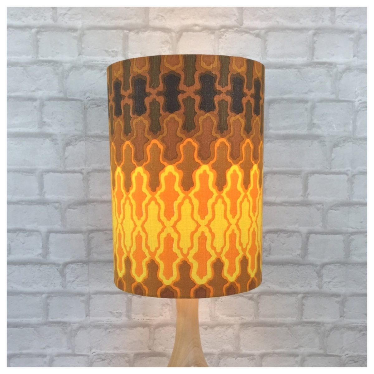 Lamp Shade Extra Tall Vintage Retro 60s Barkcloth Retro68 for dimensions 1200 X 1200