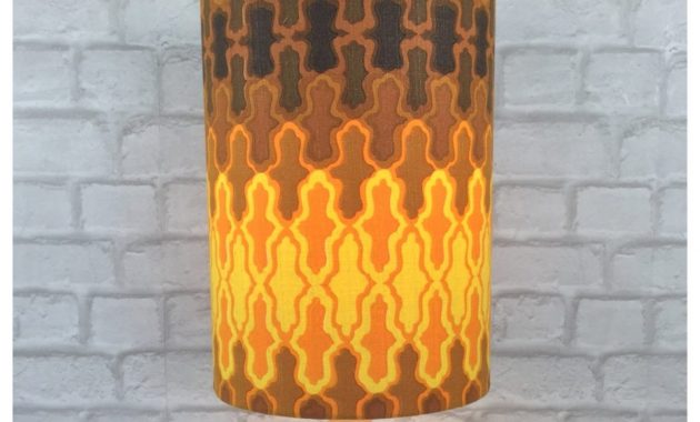 Lamp Shade Extra Tall Vintage Retro 60s Barkcloth Retro68 within measurements 1200 X 1200