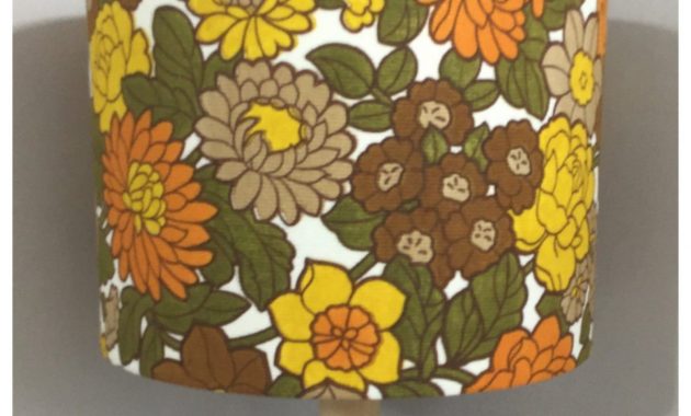 Lamp Shade Original Vintage 60s 70s Flowery Fabric Retro68 with regard to dimensions 1200 X 1200