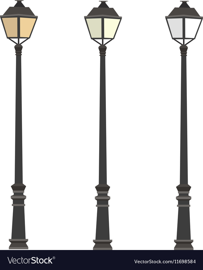 Lamppost Lanterns Street Lights Lamp Post Vector Image pertaining to size 813 X 1080