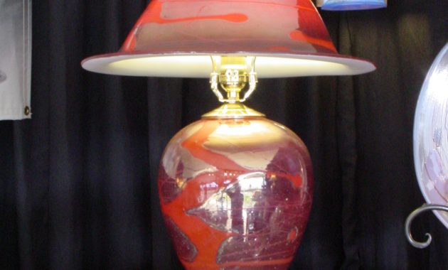 Large Red Table Lamp Kalish Glass Design with measurements 1200 X 1600